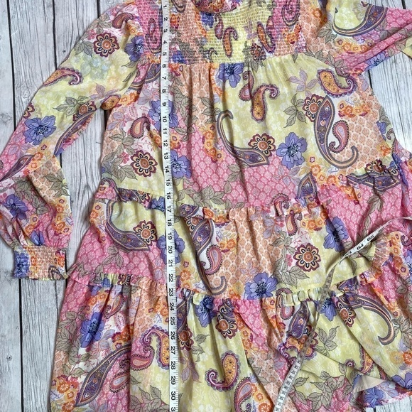 FATE Paisley Smocked Mini Dress - Picture 7 of 15